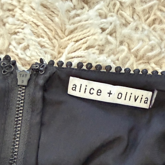 Alice + Olivia Crawford Black and White Polka Dot Eyelet Dress - Picture 9 of 11